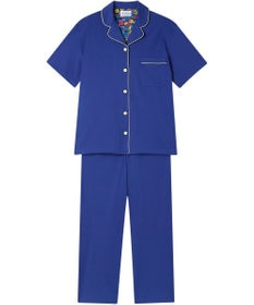 une nana cool 【綿100%】60/2 やわらか天竺 半袖開襟パジャマ MADE WITH LIBERTY FABRIC