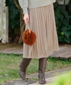 ANY SIS 【洗える】ブライトサテンプリーツ スカート