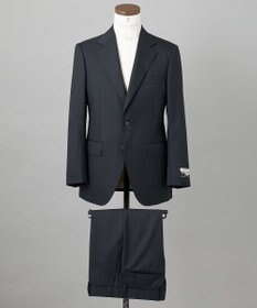 GOTAIRIKU シワになりにくい【御幸毛織/みゆきけおり】DRY SPINNER(ドライスピナー)スーツ（ダークグリーンストライプ）