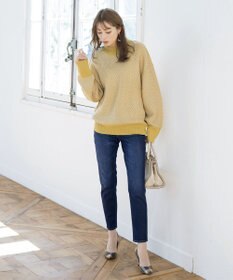 Tiaclasse 【洗える】ジャガード柄プルオーバーニットトップス