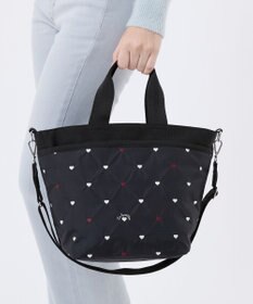 LeSportsac BUCKET TOTE/レッド/ホワイトハートEMB