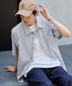 WEGO クロップドSSサッカーストライプシャツ