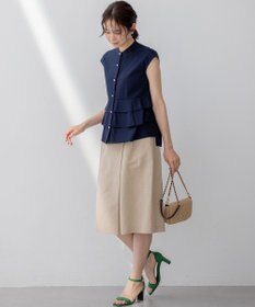 組曲 L 【WEB限定】プレーティング天竺ティアード カットソー