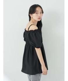 earth music&ecology ２ｗａｙショルダーシャーリングチュニック