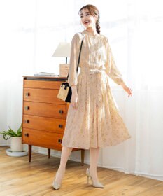 Tiaclasse 【洗える】花柄フレアワンピース