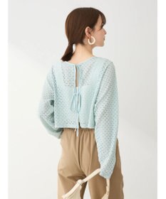 Green Parks ・ＥＬＥＮＣＡＲＥ　ＤＵＥ　２ｗａｙメッシュカーディガン