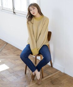 Tiaclasse 【洗える】ジャガード柄プルオーバーニットトップス