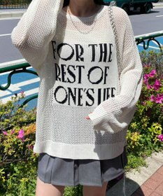 WEGO ジャガードメッシュニットビッグプルオーバー