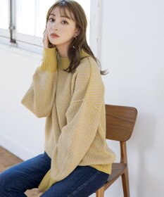 Tiaclasse 【洗える】ジャガード柄プルオーバーニットトップス