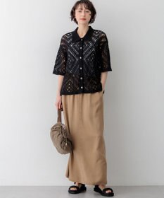 23区 S シャイニーリブ スクエアネック タンクトップ