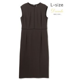 BEIGE， 【Lsize・セットアップ対応】CINDY / 配色ライン クルーネックドレス