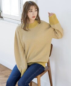 Tiaclasse 【洗える】ジャガード柄プルオーバーニットトップス