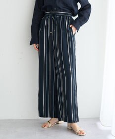 YECCA VECCA アートプリントスリットワイドパンツ