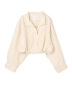 BEIGE， SULFUR / シルク混ショート丈バルーンブルゾン