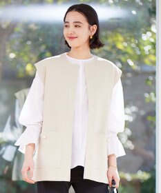 UNFILO 【軽量/ストレッチ/シワになりにくい】ミラノリブ ハーフジレ