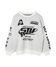 WEGO スポーツグラフィックジャガードニット