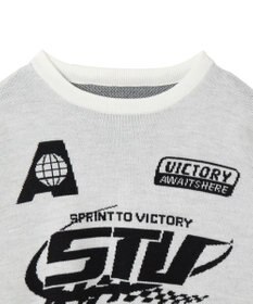 WEGO スポーツグラフィックジャガードニット