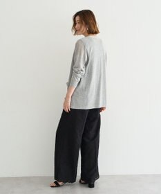 YECCA VECCA ハイゲージミドル丈Vネックカーディガン