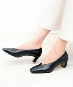 APOM イタリアンカーフ スクエアトゥパンプス 45