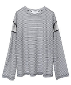 Green Parks シアー切替長袖プルオーバー