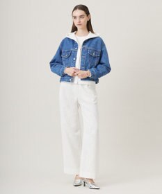 ICB 【洗える】 ライトスラブツイード ワイドパンツ