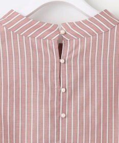 ANY SIS 【洗える】フェイクパールストライプ ブラウス