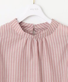 ANY SIS 【洗える】フェイクパールストライプ ブラウス