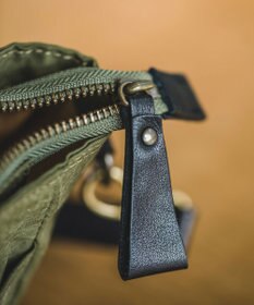 YUSHI EVER - FLAP SHOULDER ナイロン 本革 かぶせショルダーバッグ