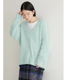 AMERICAN HOLIC モールヤーン片畦Ｖネックニットプルオーバー