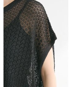 Green Parks 透かし柄ポンチョニットカーディガン