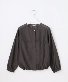 J.PRESS LADIES L Pe リネン シアー スラブ ノーカラー ブルゾン