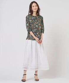 J.PRESS LADIES スパンソフトクロス刺繍 スカート