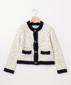 組曲 S 【組曲×setsuko sagittaire】サジテール釦ツイードニットジャケット