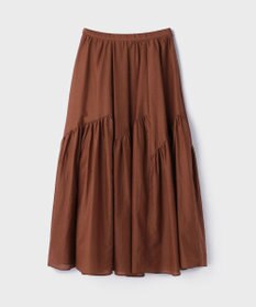 GRACE CONTINENTAL コットンシルクティアードスカート