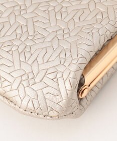 UNBILLION perche 抗菌レザー型押しがま口長財布