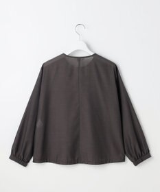 J.PRESS LADIES L Pe リネン シアー スラブ ノーカラー ブルゾン