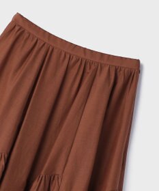 GRACE CONTINENTAL コットンシルクティアードスカート