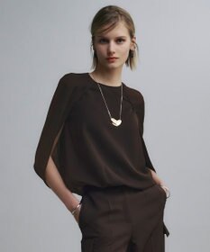 ICB L 【接触冷感・UVケア・吸水速乾・防シワ・洗える】 ドレープツイル ブラウス