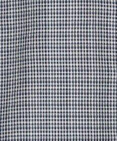 J.PRESS MEN 真夏を乗り切る爽快感と機能性【吸水速乾 / 接触冷感 / 高通気性 / ウォッシャブル】サッカーチェック シャツ / バンドカラー