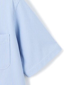 J.PRESS MEN 酷暑の清潔感もこれ一枚で【吸水速乾 / 抗菌防臭 / 防シワ】【J.PRESS OXFORD JERSEY】カノコインレイマイクロストライプ 半袖シャツ / B.D.