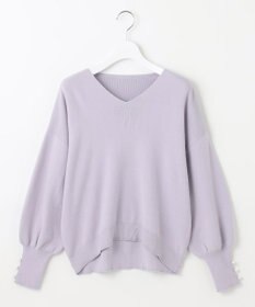 Feroux 【洗える】Vネック プルオーバー ニット