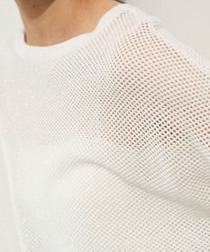 UNFILO L メッシュ ハーフスリーブ ニット