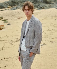 JOSEPH ABBOUD 【和紙ニット/日本素材・縫製/ 軽量/通気性/速乾性】和紙フライス Tシャツ