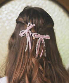 Maison de FLEUR パールリボン2SETクリップ