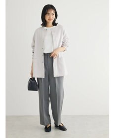 Green Parks 裏起毛ミディ丈ドットボタンカーディガン