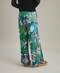 GRACE CONTINENTAL ボタニカルプリントワイドパンツ