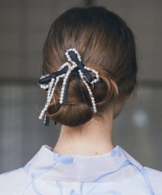 Maison de FLEUR パールリボン2SETクリップ
