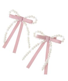 Maison de FLEUR パールリボン2SETクリップ