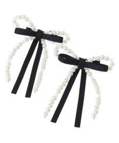 Maison de FLEUR パールリボン2SETクリップ