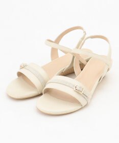 ANY SIS 【23.0~24.5cm】リネン調ベルトプチウエッジ サンダル